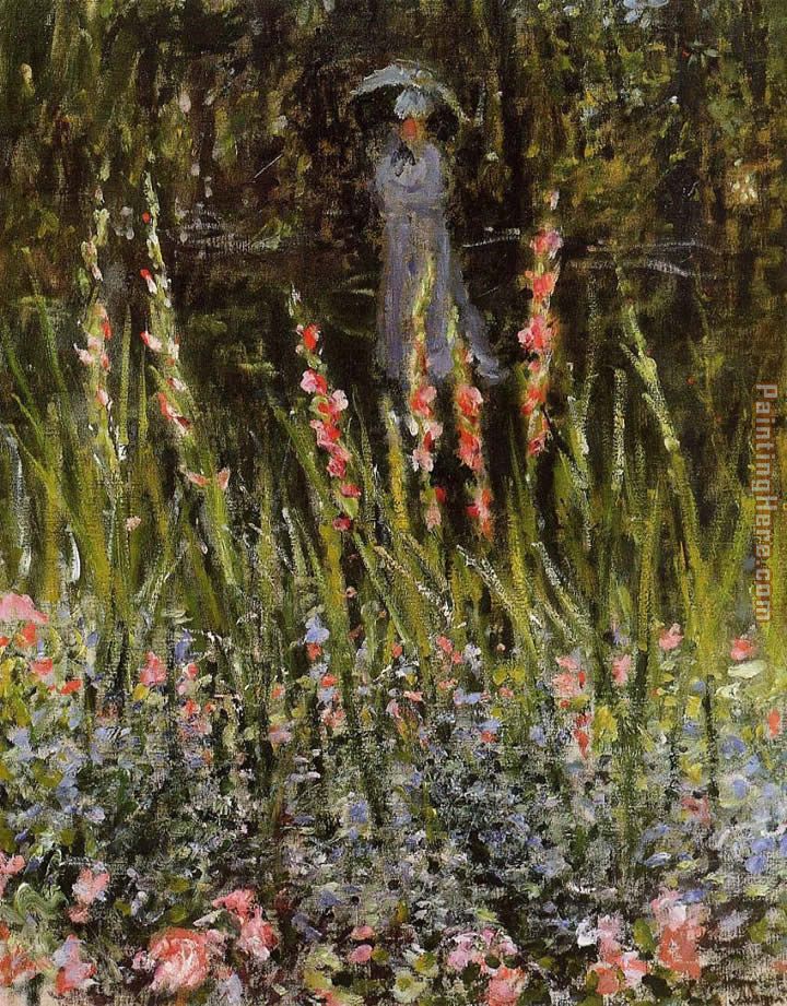 The Garden Gladioli painting - Claude Monet The Garden Gladioli art painting